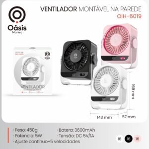 Ventilador montável na parede OIH-6019