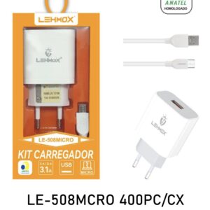 carregador 3.1A V8 le-508