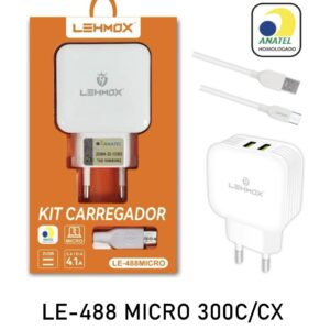carregador 4.1A V8 le-488