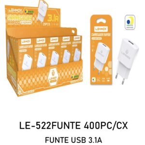 fonte  USB 3.1A LE-522/LEA521-1