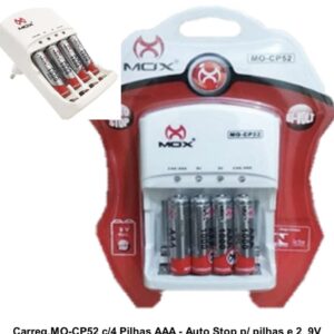 Carregador com 4 pilha aaa cp52
