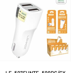 Fonte de carro LE-507 2 usb