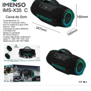 caixa de som 130w imenso ims-x35c