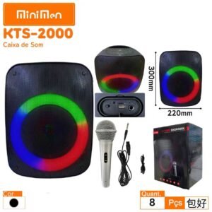 Caixa de som 6.5 polegadas com microfone KTS-2000