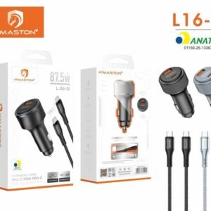 Carregador veicular tipo c para tipo c 87.5w L16-6