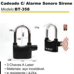 cadeado com alarme sonoro BT-358