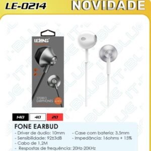fone matalicos estéreo le-0214