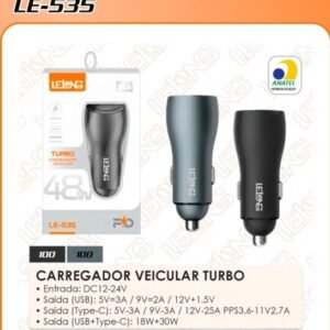 Fonte de veicular 48w LE-535/le-536