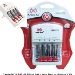 Carregador com 4 pilha aaa cp52