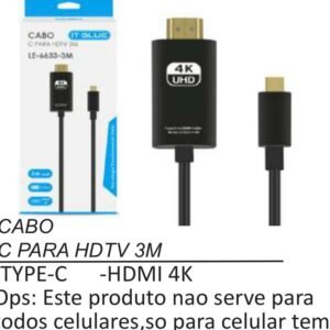 CAB0 HDTV PARA TIPO C ULTRA HD LE-6633-3m