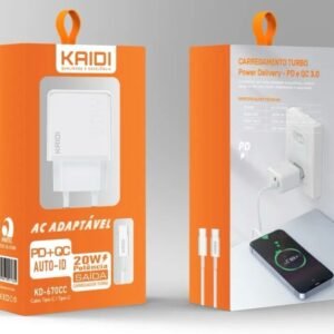 Carregador 20w usb + usb c type c type c KD-670cc