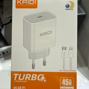 Carregador turbo 45w tipo c para Lightning kd-667cl