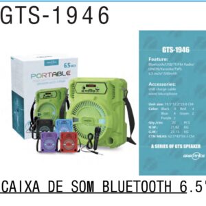 ciaxa de som com microfone GTS-1946