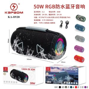 caixa de som ka-8920 50w RGB