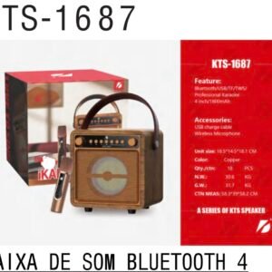 Caixa de som com microfone kts-1687