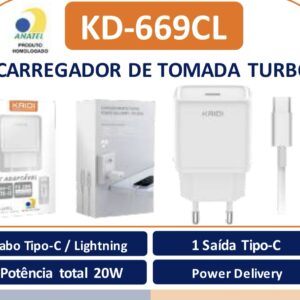 carregador PD 20w KD-669cl