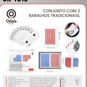 Conjunto com 2 baralhos tradicionais OIF-7813
