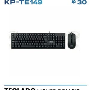 Teclado mouse com fio kit KP-TE149