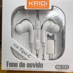 Fone type com borracha KD-733