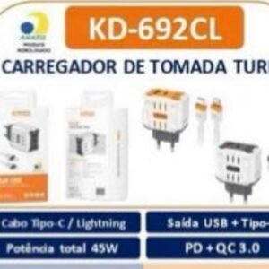 Carregador gna 45w turbo kd-692cl