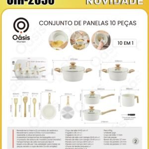 Conjunto de pnelas 10 peças 10 em 1 OIH-2050