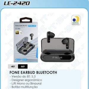 Fone earbud bluetooth