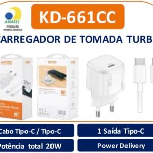 carregador 20w kd-661cc