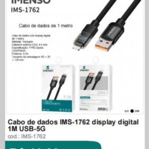 cabo rápido 3 em 1 com led 120w