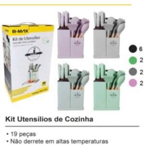 Kit de utensílios silicone para continha BM-F995