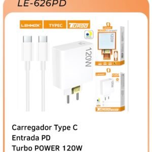 Carregador turbo LE-626 PD 120W