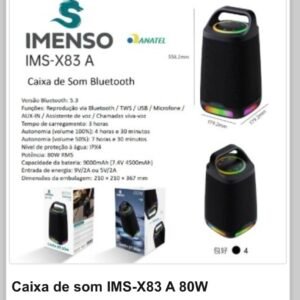 Caixa de som imenso 80w IMS-X83