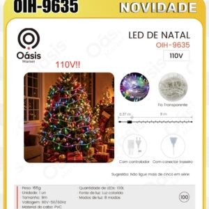 Led de natal 9m 110v OIH-9627