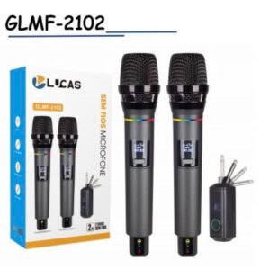 microfone sem fio 2 canais GLMF-2102