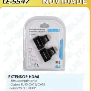 Extensão de hdmi por cabo cat 5e/6  LE-5547